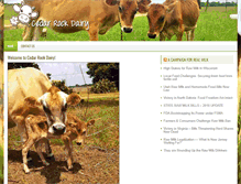 Tablet Screenshot of cedarrockdairy.com